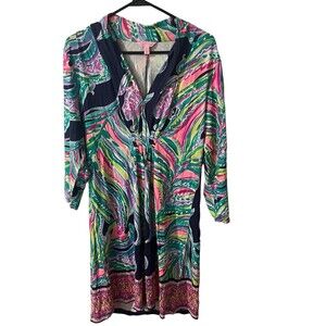 Lilly Pulitzer Margate Dress Don’t Leave Me Hanging Size Large